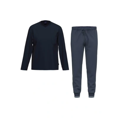Abbildung von Ammann Pyjama, Herren, Größe: XXL, Blau gemustert