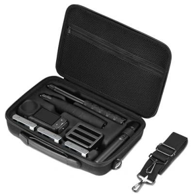 Abbildung von Flymile X4 Tasche für Insta360 X4, Stoßfeste Hartschalen Tragetasche mit Schultergurt, Kompakte Aufbewahrungstasche Action Kamera Zubehör Nylon