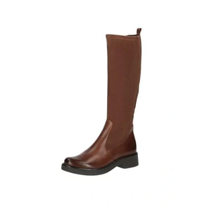 Abbildung von CAPRICE Damen Stiefel mit Absatz Kniehoch Reißverschluss, Braun (Cognac Comb), 40 EU