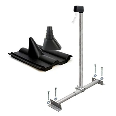 Abbildung von Premium X Basic Dachsparrenhalter 100cm Mast Sparrenhalter für Satellitenschüssel Satellitenantenne SAT TV Dach Set
