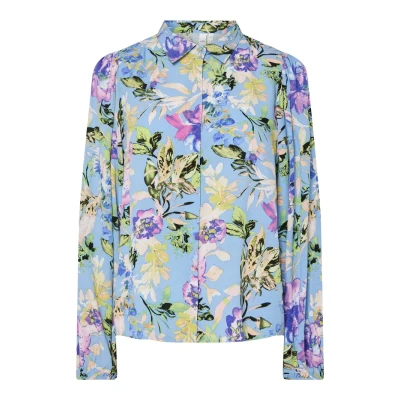 Abbildung von YAS Yasasina Shirt Hemdbluse, Damen, Größe: 34, Clear sky