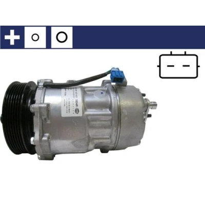 Abbildung von MAHLE ORIGINAL ACP 79 000S Kompressor SD7V16 12 PAG 46 R 134a mit Dichtring VOLKSWAGEN: Transporter 4 Bus, Kastenwagen