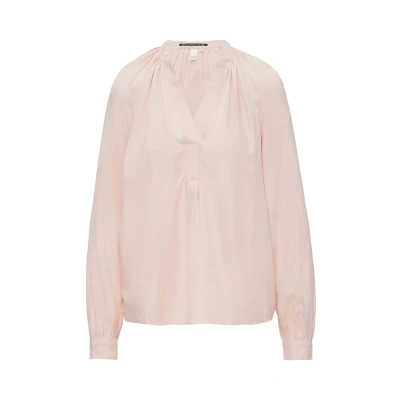 Abbildung von QS Melierte MIT Raffung Bluse, Damen, Größe: 32, Perlmuttrosa
