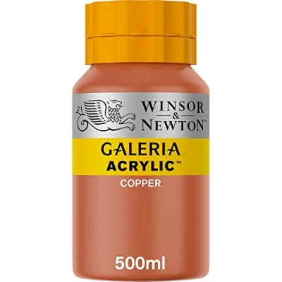 Abbildung von Winsor &amp; Newton 2150214 Galeria Acrylfarbe, hohe Pigmentierung, lichtecht, buttrige Konsistenz, 500 ml Topf Kupfer