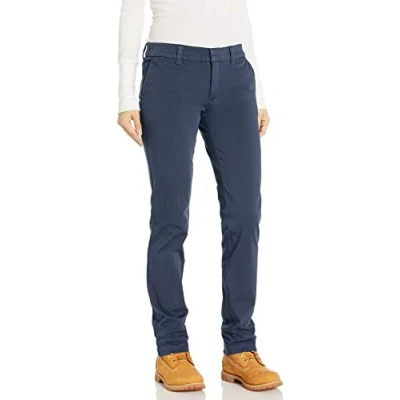 Abbildung von Dickies Trousers for Women, Perfect Fit Straight Leg Pants, Action Flex Technology, Navy Blue, 27W