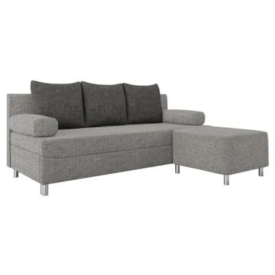 Abbildung von Mirjan24 Schlafsofa Dover, Sofa mit Bettkasten und Schlaffunktion, Bettsofa, Farbauswahl, Schlafcouch Chromfüße, Couch, Couchgarnitur (Schlafsofa Polsterhocker, Lux 05 + 06)
