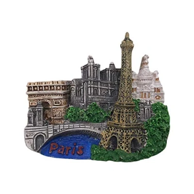 Abbildung von Paris Frankreich 3D Kühlschrankmagnet Touristische Souvenirs Harz Magnetische Aufkleber Saipan Home &amp; Kitchen Dekoration aus China
