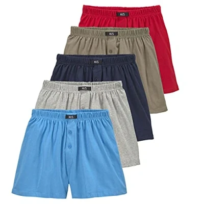 Abbildung von H.I.S Weite 5 STÜCK Boxershorts, Herren, Größe: 4XL, Farbig