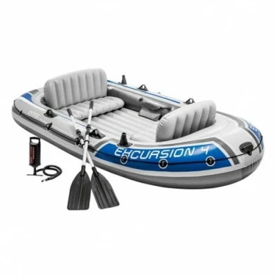 Abbildung von Intex Schlauchboot &quot;Excursion 4&quot;, (Set, mit 2 Paddeln und Luftpumpe)