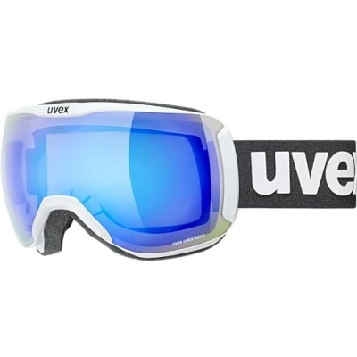 Abbildung von uvex downhill 2100 CV Skibrille für Damen und Herren konstraststeigernd verzerrungs &amp; beschlagfrei white matt/blue green one size