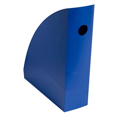 Abbildung von Exacompta Ref. 18204D 1 MAG CUBE BeeBlue Zeitschriftensammler, Aufbewahrung für Dokumente, Kataloge, Zeitschriften, Breite 8,2 cm A4 und Maxi Farbe: Marineblau