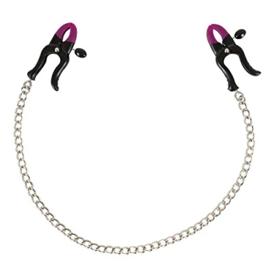 Abbildung von Nippelklemmen „Silicone Nipple Clamps“, verstellbar, mit Stahlkette