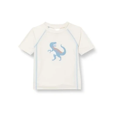 Abbildung von Playshoes Unisex Kinder UV Schutz Bade Shirt Schwimmshirt Badebekleidung, Dino Ecru, 134/140