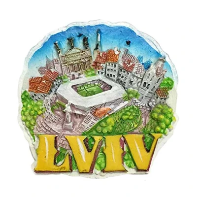 Abbildung von Lviv Ukraine Kühlschrank Magnet 3D Travel Aufkleber Souvenirs Collection, Home &amp; Küche Dekoration, Aus China