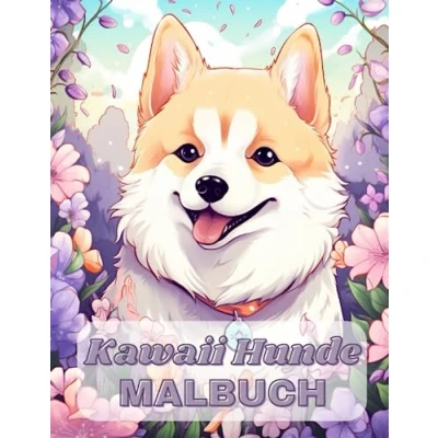Abbildung von Kawaii Hunde Malbuch: Süße Hunderassen zum Ausmalen für Kinder und Erwachsene (Malbücher by Akayama)