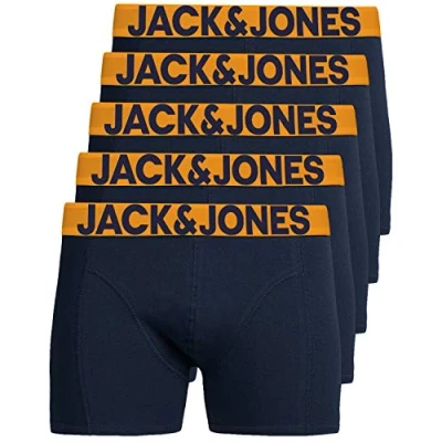 Abbildung von JACK &amp; JONES Herren 5er Pack Boxershorts Mix Unterwäsche Mehrpack,5er Navy,S