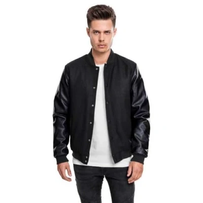 Abbildung von Urban Classics Herren Oldschool College Jacket Jacke, Blk/Blk, L