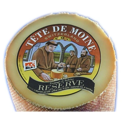 Abbildung von RESERVE Tete de Moine AOP Orig. Schweizer Mönchkopf Käse halber Laib ca. 400 g