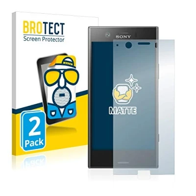 Abbildung von BROTECT Entspiegelungs Schutzfolie für Sony Xperia XZ1 Compact (2 Stück) Matte Displayschutz Folie, Anti Reflex, Fingerprint