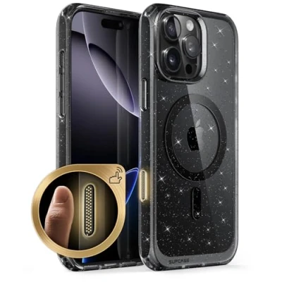 Abbildung von SupCase für iPhone 16 Pro Hülle 6.3&#039;&#039; Kompatibel mit MagSafe Slim Handyhülle Dünn Case Durchsichtig Schutzhülle Backcover [Unicorn Beetle Mag] Handy 2024 (GSchwarz)