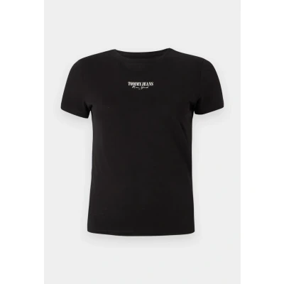 Abbildung von Tommy Jeans Damen Tjw Slim Essential Logo2 Tee EXT Dw0dw20913 S/S T Shirt, Black (Black), XXL EU