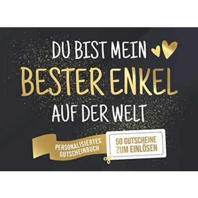 Abbildung von Du Bist Mein Bester Enkel Auf Der Welt Personalisiertes Gutscheinbuch 50 Gutscheine: Gutscheinheft zum selber Ausfüllen und Verschenken 25 ... Geburtstag oder als Geschenk zu Weihnachten