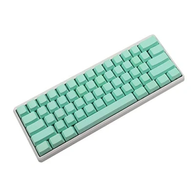 Abbildung von NPKC Blanko dicke PBT OEM Profile 61 ANSI Tastenkappen für MX Switches mechanische Tastatur (grün) (nur Tastatur)