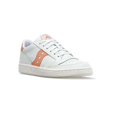 Abbildung von Saucony Damen Jazz Court PU Sneaker Farbe: Weiß/Coral (8); Größe: EUR 39 US 8 UK 6