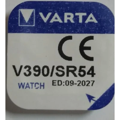 Abbildung von Varta V390/SR54 Knopfzelle Silberoxid Uhrenbatterie, 1 Stück