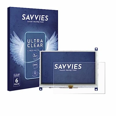 Abbildung von Savvies 6 Stück Schutzfolie für Raspberry Pi Touchscreen 5&quot; Displayschutz Folie Ultra Transparent