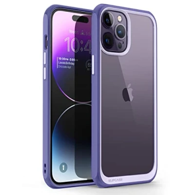 Abbildung von SUPCASE Slim Hülle für iPhone 14 Pro Max (6.7&quot;) Case Premium Handyhülle Transparent Schutzhülle Dünn Backcover [Unicorn Beetle Style] 2022 Ausgabe (Lila)