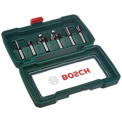Abbildung von Bosch Accessories 6tlg. Hartmetall Fräser Set (für Holz, Ø Schaft 8 mm, Zubehör Oberfräse)