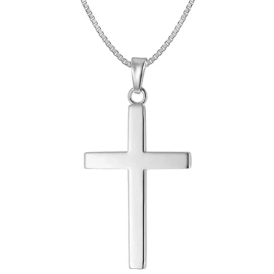 Abbildung von trendor Kette mit Anhänger Kreuz 28 mm Silber 925