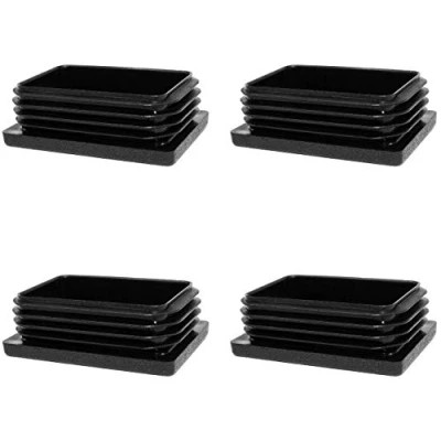 Abbildung von Enkotrade 21 Stück Lamellenstopfen für Rechteckrohre, 20x15 mm, Rohrabdeckung aus hochwertigem Polyethylen Kunststoff, Stopfen, Endstopfen, Kappen, Gleiter Rohrstopfen Rechteckig