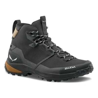 Abbildung von Salewa Herren Puez 2 Mid Powertex Stiefel Wasserdichter Wander &amp; Trekkingstiefel, Schwarz/Schwarz, 42.5 EU