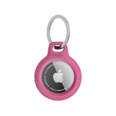 Abbildung von Apple AirTag Anhänger Belkin Secure Halterung Schlüsselanhänger Kunststoff / Rosa