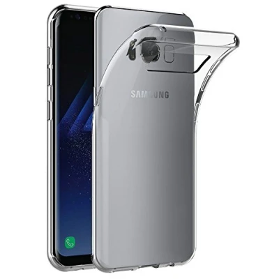 Abbildung von AICEK Samsung Galaxy S8 Hülle, Transparent Silikon Schutzhülle für Case Crystal Clear Durchsichtige TPU Bumper Handyhülle