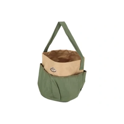 Abbildung von Esschert Design Gartengerätetasche, Werkzeugtasche, rund mit Seitentasche, ca. 28 cm x 26
