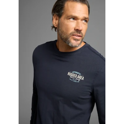 Abbildung von Man&#039;s World Langarmshirt kleiner Brustprint