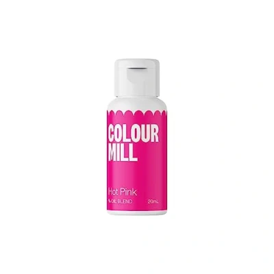 Abbildung von Colour Mill Oil Blend Hot Pink Lebensmittelfarbe auf Ölbasis Lebensmittelfarben für Schokolade, Fondant, Cupcakes, Kuchen, Backen, Macaron Food Coloring Tortendeko 20ml
