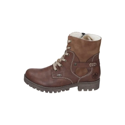 Abbildung von Rieker Damenschuhe Stiefel Schnürer Stiefelette Braun Freizeit, Schuhgröße:EUR 37