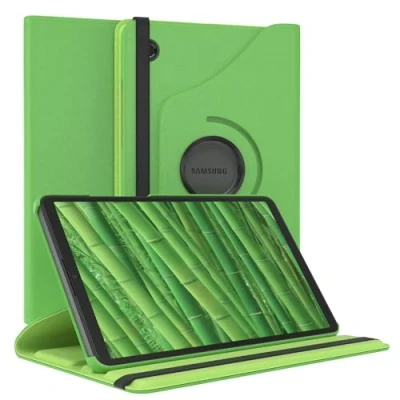 Abbildung von EAZY Case Tablet Hülle für Samsung Galaxy Tab A9 Schutzhülle 8,7 Zoll Smart Cover Rotationcase zum Aufstellen Klapphülle 360 drehbar mit Standfunktion Tasche Kunstleder Grün