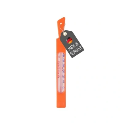 Abbildung von Lantelme Badethermometer Farbe Orange Temperaturanzeige mit Richtangaben Badezwinge Made in Germany Analog Bade Thermometer für Wassertemperaturanzeige Badewanne Badewasser (Orange)