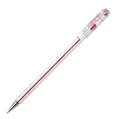 Abbildung von Pentel BK77 B Kugelschreiber, Metallspitze, 0,7 mm, rot, 12 Stück