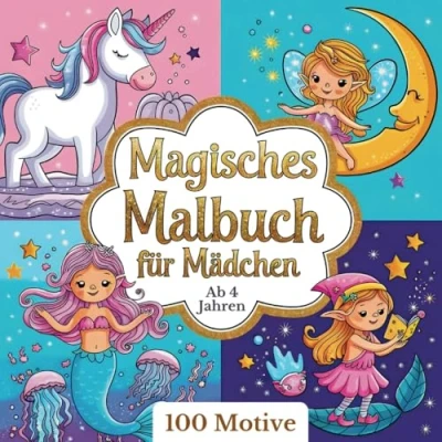 Abbildung von Magisches Malbuch für Mädchen ab 4 Jahren: 100 bezaubernde Motive kleine Prinzessinnen