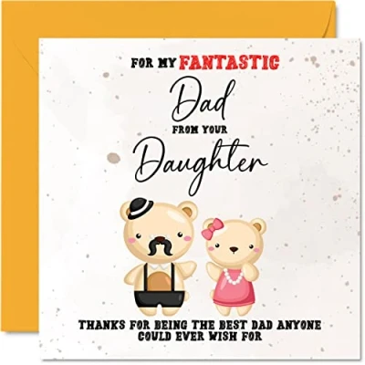 Abbildung von Besondere Geburtstagskarte für Papa Fantasischer Vater Happy Birthday Karte von der Tochter, Vatergeburtstagsgeschenke, 145 mm x mm, sentimentale Vatertags Grußkarten, Geschenk