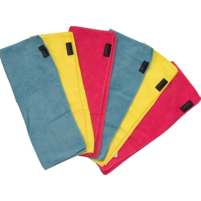 Abbildung von PETEX 432260 Mikrofaser Reinigungstuch, 6er Pack, Circa 40 x 30 cm, 2X rot, gelb, blau