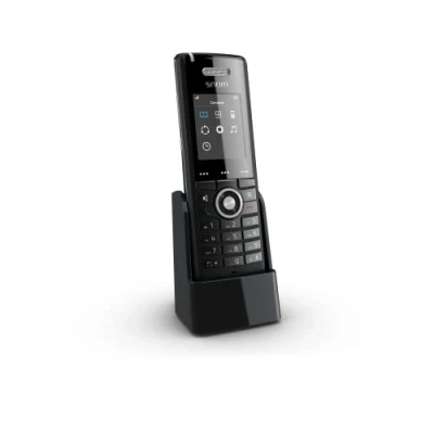 Abbildung von Snom M65 Professional DECT Mobilteil (250 Stunden Standby, 2 Zoll 176 x 220 Pixel TFT, SW OTA Upgrade, Vibrationsalarm, Gürtelclip, beleuchtete Tastatur), Schwarz, 00003969