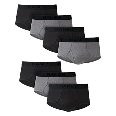 Abbildung von Hanes Ultimate Classic Herren Slip, 7er Pack, Grau/Schwarz, 7 Stück, X Large