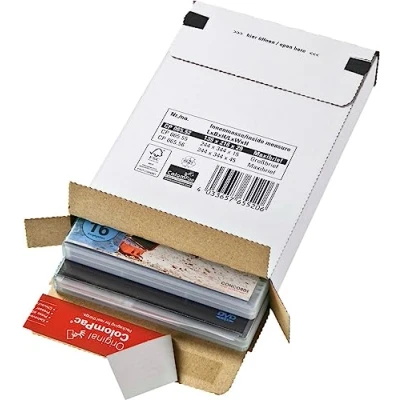 Abbildung von Colompac CP06552 Extrem starke Versandtasche aus Wellpappe, weiß